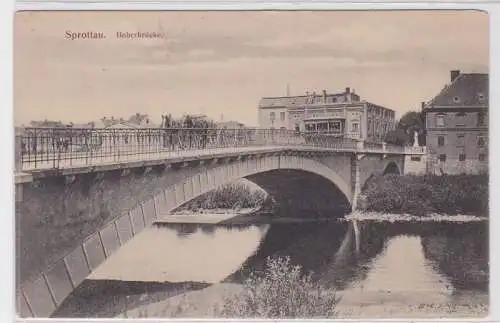 82320 Ak Sprottau Szprotawa Boberbrücke um 1920