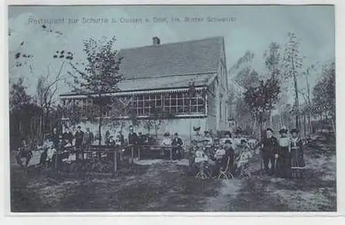 58016 Ak Restaurant zur Schurre bei Crossen an der Oder 1913