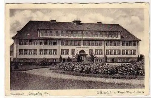 60034 Ak Kreisstadt Königsberg Neumark Volksschule um 1940