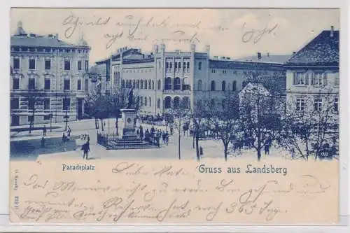 51177 Ak Gruss aus Landsberg a. Warthe Paradeplatz 1899