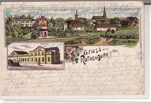 52905 Ak Lithographie Gruss aus Rothenburg an der Oder 1909