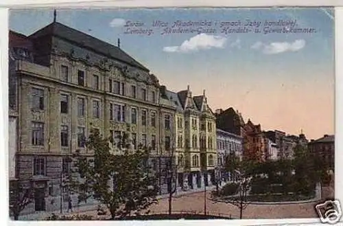 31395 Ak Lemberg Akademie-Gasse Handelskammer 1917