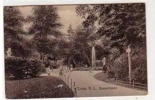 21688 Ak Sorau Niederlausitz Bismarckplatz 1913