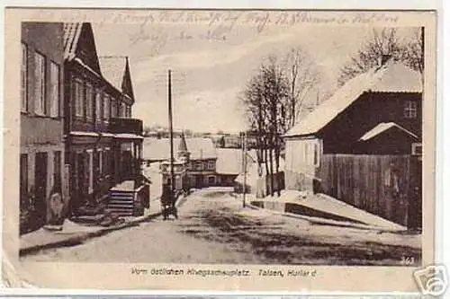 00724 Feldpost Ak Talsen Kurland Straßenansicht 1916