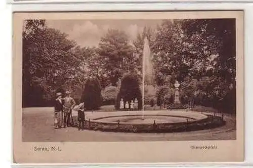 08895 Ak Sorau Niederlausitz Bismarckplatz 1929