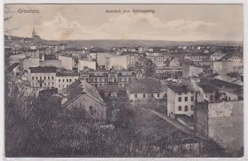 38117 Ak Graudenz Ausblick vom Schlossberg 1915