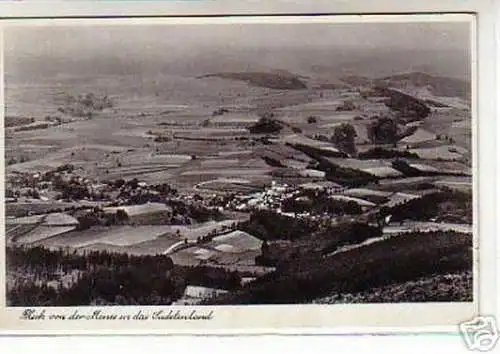 schöne Ak Blick von der Mense in das Sudetenland 1942