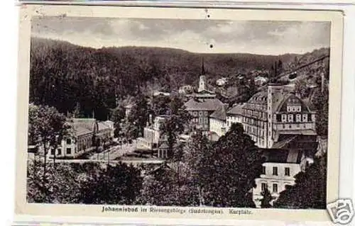 18009 Ak Johannisbad im Riesengebirge Kurplatz 1939