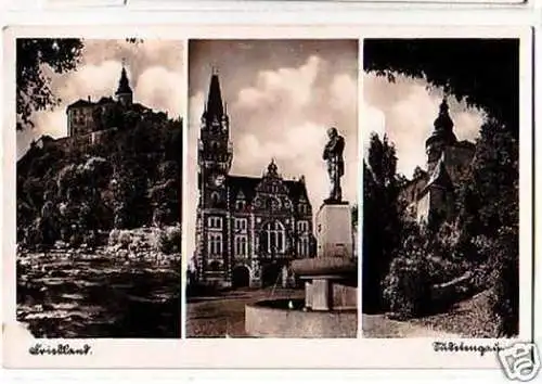 25873 Mehrbild-AK Friedland Sudetengau um 1940