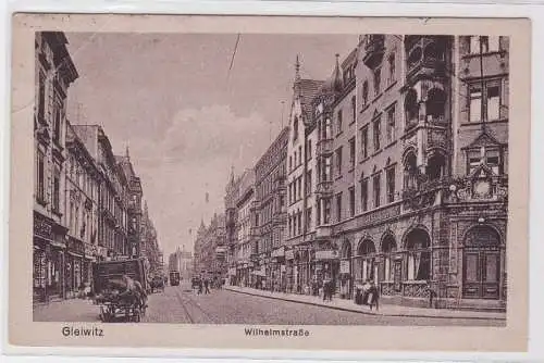 94428 Ak Gleiwitz Gliwice Wilhelmstrasse 1921