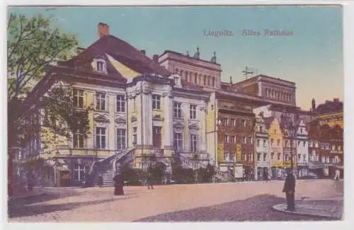 93846 Ak Liegnitz Legnica Partie am alten Rathaus 1928