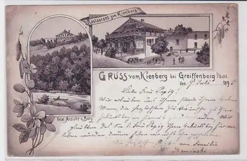 77029 Vorläufer AK Gruss vom Kienberg bei Greiffenberg i. Schl. - Restaurant 189