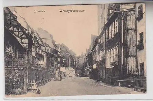 71765 Feldpost Ak Breslau, Weissgerbergasse, 1915