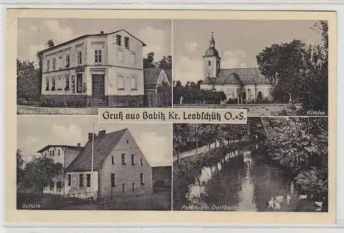 66859 Ak Gruß aus Babitz Kreis Leobschütz Oberschlesien 1943