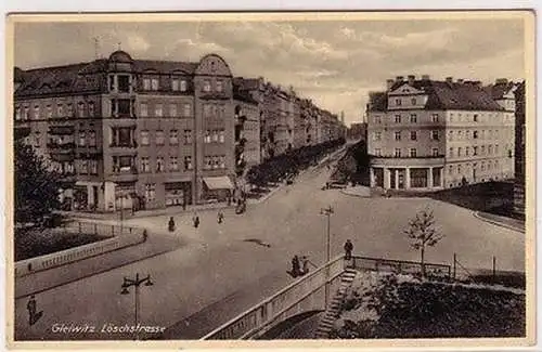 67495 Ak Gleiwitz Löschstrasse 1940