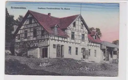 67936 Ak Reimswaldau Rybnica Lesna Gasthaus Freudenschloss Th. Kunze 1918