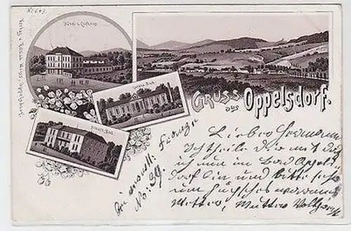 62941 Ak Lithographie Gruss aus Oppelsdorf Hotel usw. 1897