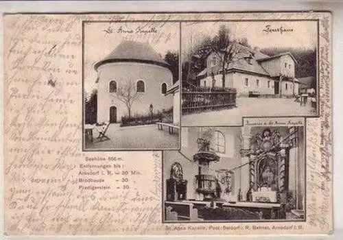 59182 Mehrbild Ak St. Anna Kapelle bei Seidorf im Riesengebirge 1903