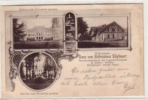 59969 Mehrbild Ak Gruß vom Hofbräuhaus Sibyllenort in Schlesien 1901