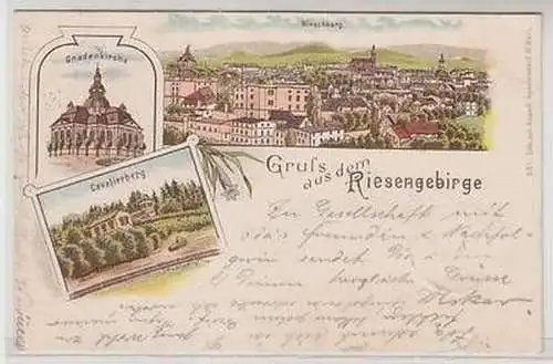 58114 Ak Lithographie Gruß aus dem Riesengebirge 1898