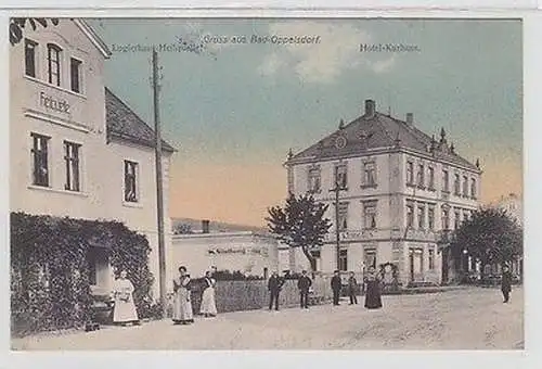 57675 Ak Gruss aus Bad Oppelsdorf Logierhaus und Hotel-Kurhaus 1915