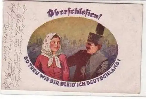 53763 Ak Oberschlesien! So treu wie dir, bleib ich Deutschland! 1921