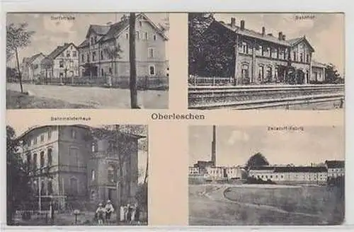 50167 Mehrbild Ak Oberleschen Bahnhof usw. 1917