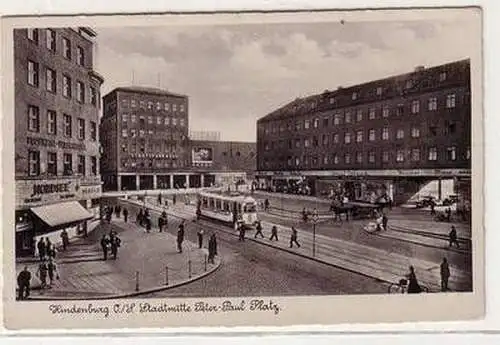 53013 Ak Hindenburg O.S. Stadtmitte Peter Paul Platz um 1940