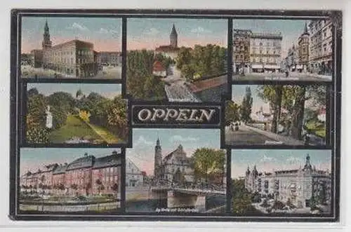 49349 Mehrbild-Ak Oppeln Moltkestraße usw. 1917