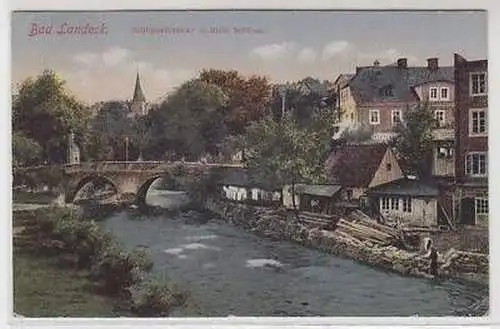 44521 Ak Bad Landeck Schlösselbrücke und Biele Schloss