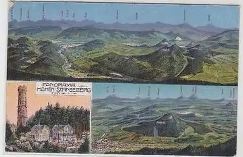 47186 Mehrbild Ak Panorama vom Hohen Schneeberg 1921