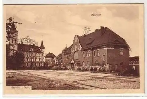 42267 Feldpost Ak Haynau in Schlesien Bahnhof 1915