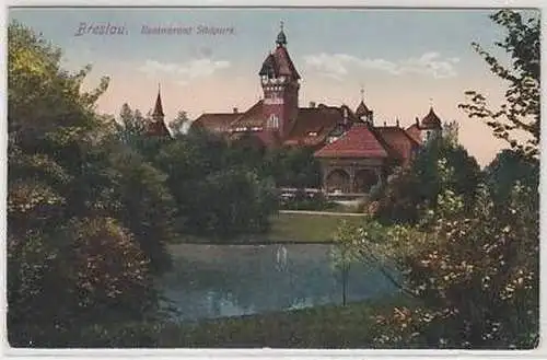 43394 Ak Breslau Restaurant Südpark 1926