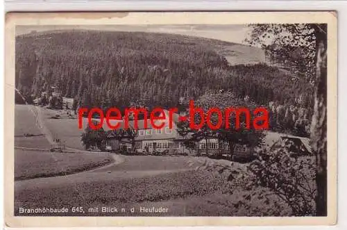 38791 Ak Brandhöhbaude mit Blick n.d. Heufuder b. Bad Flinsberg Isergebirge 1939