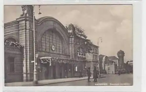 38132 Foto Ak Kattowitz Katowice Bahnhof 1936