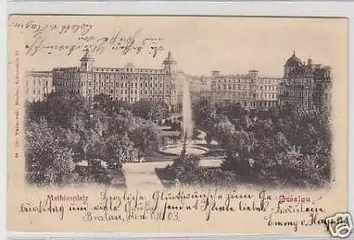 35187 Ak Breslau Mathiasplatz 1903