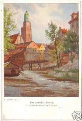 28050 Ak das malerische Breslau Elisabethkirche 1912