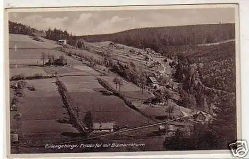 28695 Ak Euldörfel mit Bismarckturm Eulengebirge um1940