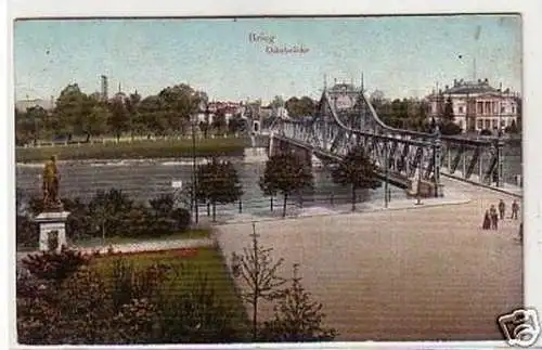 21739 Feldpost Ak Brieg Schlesien Oderbrücke 1917