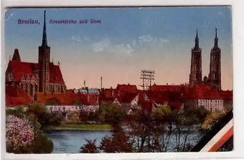 23726 Ak Breslau Kreuzkirche und Dom um 1930