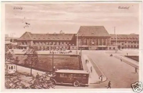 17184 Ak Gleiwitz Schlesien Bahnhof 1933