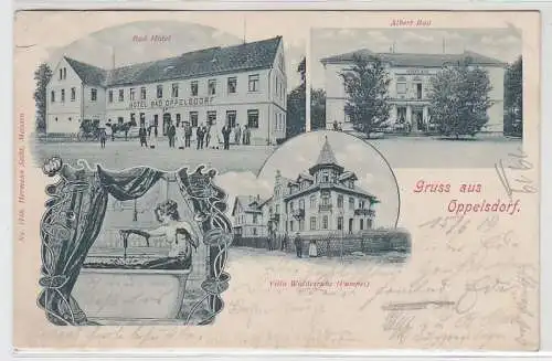 18172 Mehrbild Ak Gruß aus Oppelsdorf Opolno Zdrój Bad Hotel usw. 1919