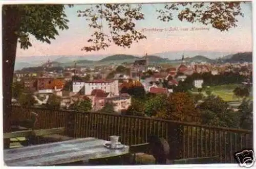 21024 Ak Hirschberg in Schlesien vom Hausberg 1910