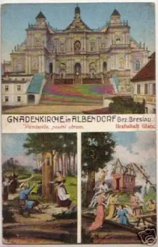 13654 Ak Gnadenkirche in Albendorf Bezirk Breslau 1917