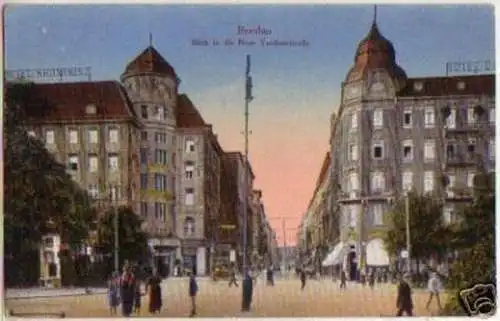 15277 Ak Breslau Blick in die neue Taschenstrasse 1942