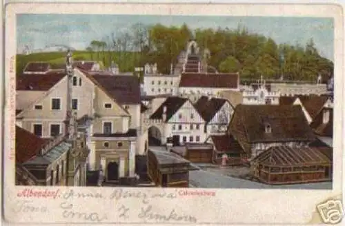 15548 Ak Albendorf Schlesien Calvarienberg 1906