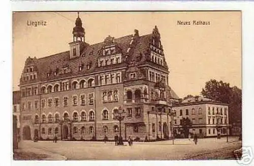 05734 Ak Liegnitz Schlesien neues Rathaus 1917