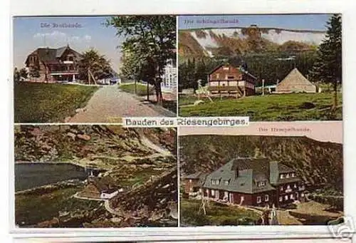 07998 Mehrbild Ak Bauden des Riesengebirges 1919