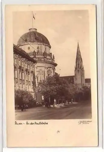 32909 Feldpost Ak Posen an der Paulikirche 1943