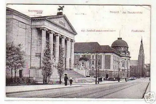 00472 Feldpos Ak Posen am Theaterplatz 1916